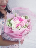Bó hoa hồng sáp thơm cao cấp ngôn ngữ của trái tim 0